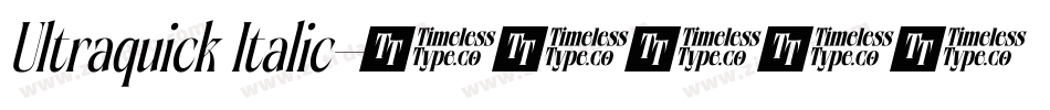 Ultraquick Italic字体转换